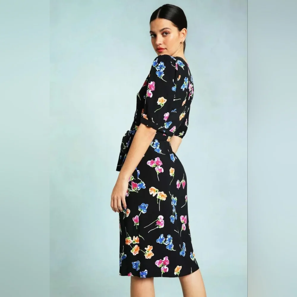 Rouje Caitlin Midi Wrap Dress FR 38 - Picture 2 of 16